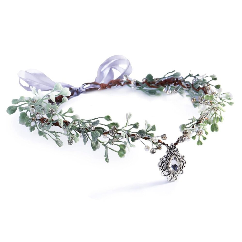 Fairy Flower Crown Women Elf Headpiece Forest Floral Headband Renaissance Hallow
